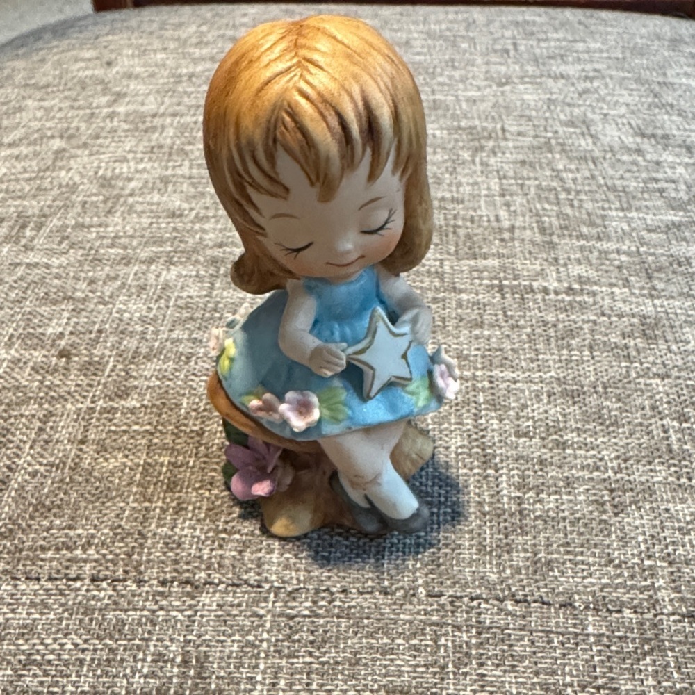 Stanley Figurine with Blue Dress and Star